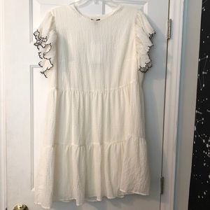 NWT white ruffle dress